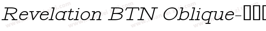 Revelation BTN Oblique字体转换